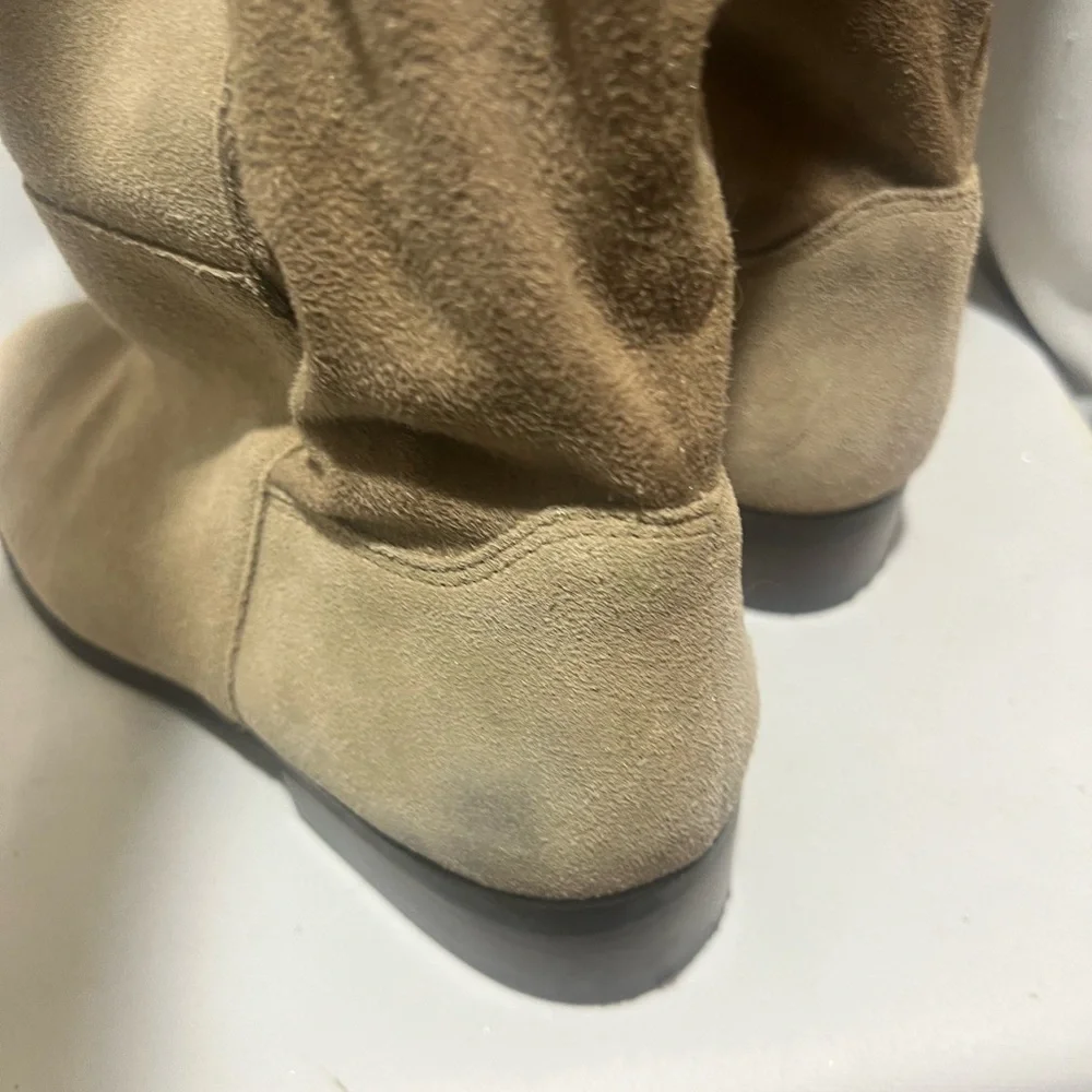 Lucky Brand Women's Calypso Suede Tall Medium Calf Boot Dune Size 8.5